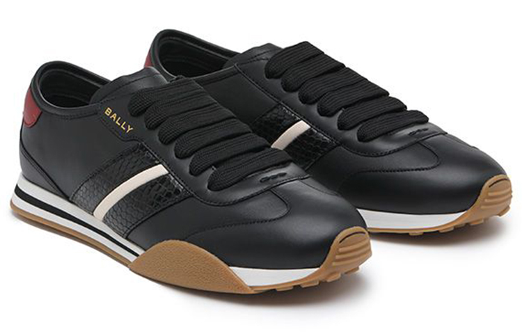 Lookbook BALLY Kasut Kulit Rendah 'Black Fashion Lace-Up' 6304576