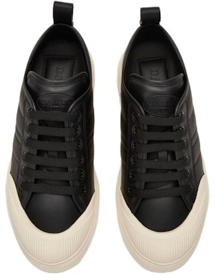 BALLY Sepatu Kulit Low-Top Tali 'Hitam Putih' 6303314 Order BALLY Sepatu Kulit Low-Top Tali 'Hitam Putih' 6303314