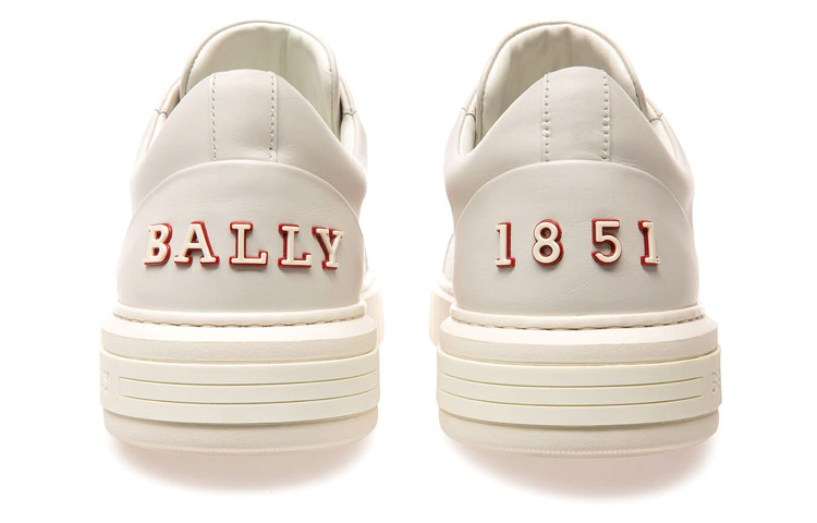 Purchase BALLY 皮革低帮运动鞋 '白红' 6237753