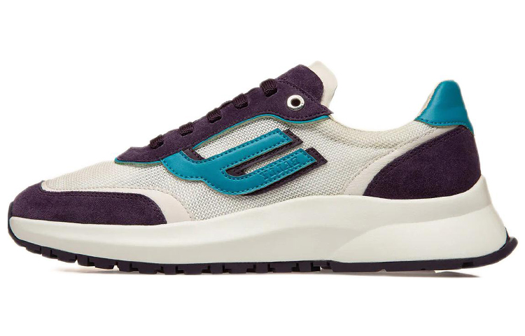 BALLY Leather Mesh Sneaker 'White Purple Blue' 6301337