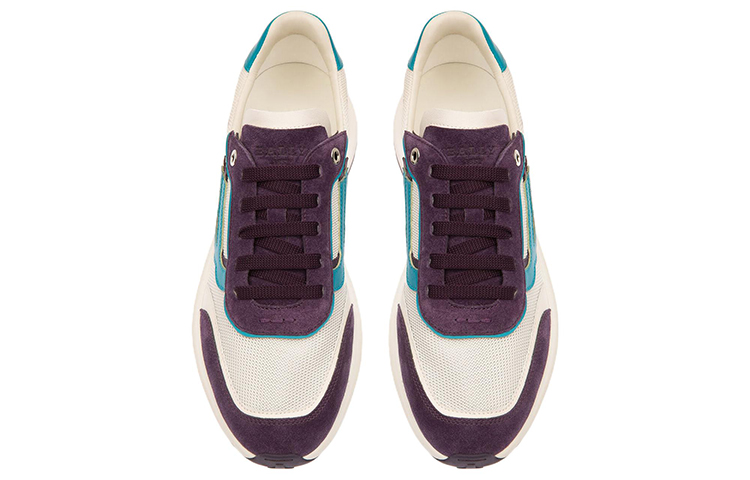 Order BALLY巴利 網眼小牛皮絨面革運動休閒鞋 白紫藍