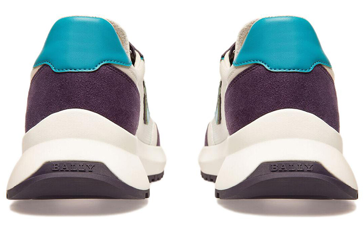 Lookbook BALLY巴利 網眼小牛皮絨面革運動休閒鞋 白紫藍