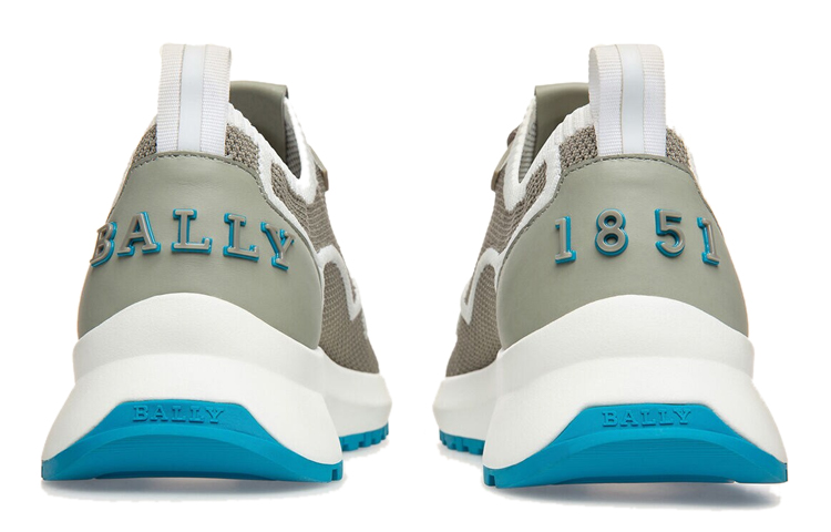 BALLY Leather Mesh Sneakers 'Grey' 圖 3