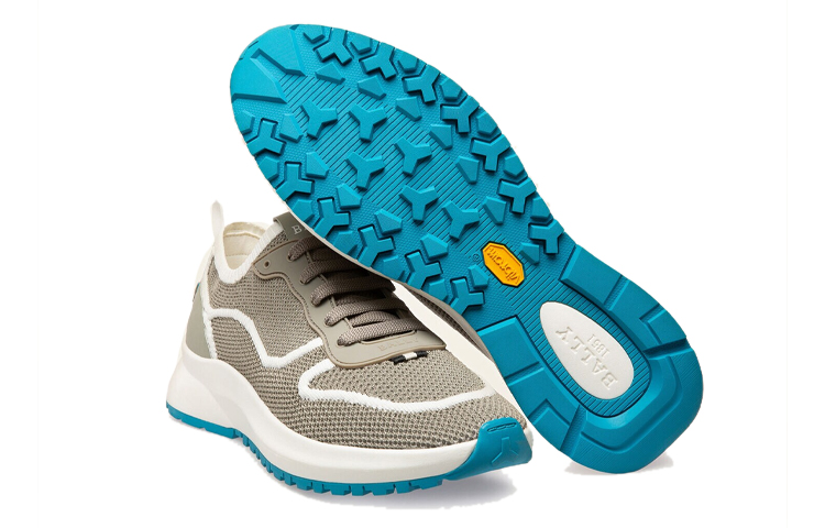 BALLY Leather Mesh Sneakers 'Grey' 圖 4