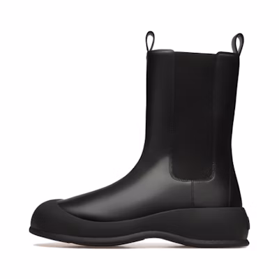 BALLY Leather Round Toe Chelsea Boots 'Black CMFT'