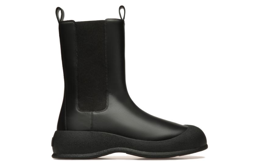 BALLY Leather Round Toe Chelsea Boots 'Black CMFT' 圖 2
