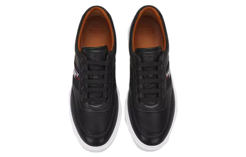 Lookbook BALLY Kasut Platform Rendah Kulit Bertali Hitam 6240620
