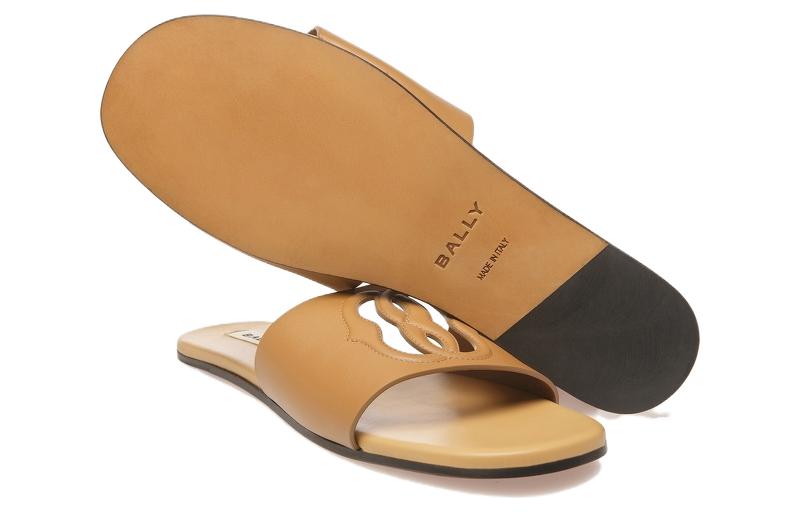 BALLY Leather Round Toe Slide 'Yellow' 圖 4