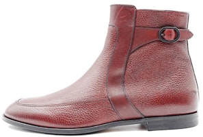 BALLY Leather Short Boots 'Red Fashion Buckle' 6239858 BALLY Leather Short Boots 'Red Fashion Buckle' 6239858