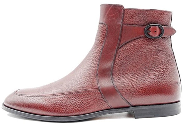BALLY Leather Short Boots 'Red Fashion Buckle' 6239858 Buy BALLY Leather Short Boots 'Red Fashion Buckle' 6239858