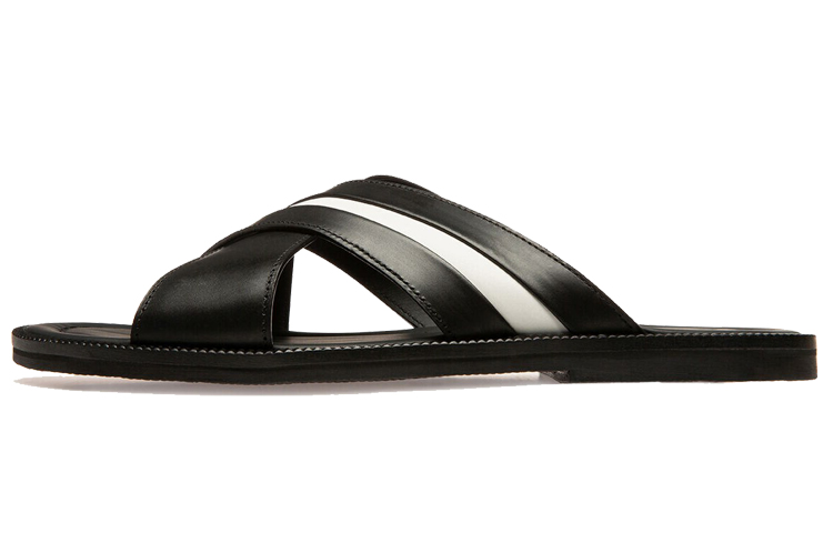 Buy BALLY Leather Slide 'Simple Comfort Fashion - Black' 6238046
