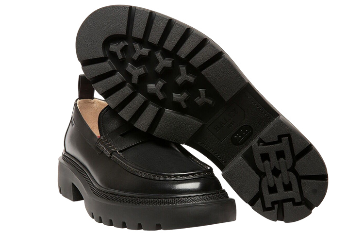 Shop BALLY Kasut Kulit Slip-On 'Fesyen Hitam' 6301847