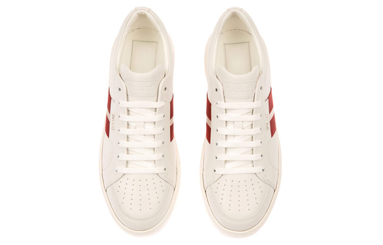 Shop BALLY 白色皮面休闲鞋 6236586