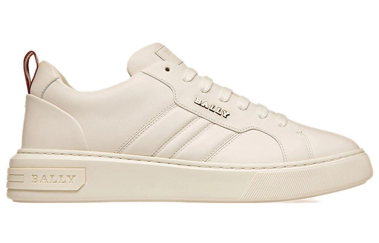 BALLY Leather Sneaker with Metal Logo 'White Fashion' 圖 2