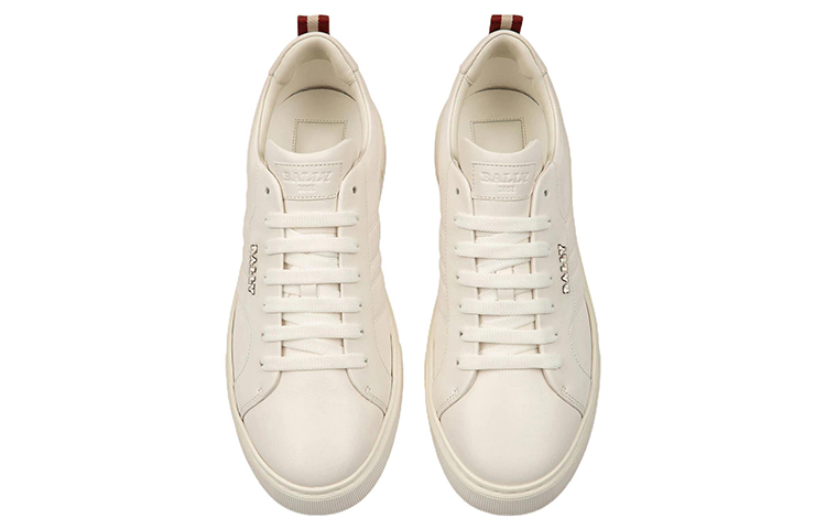 BALLY Leather Sneaker with Metal Logo 'White Fashion' 圖 3