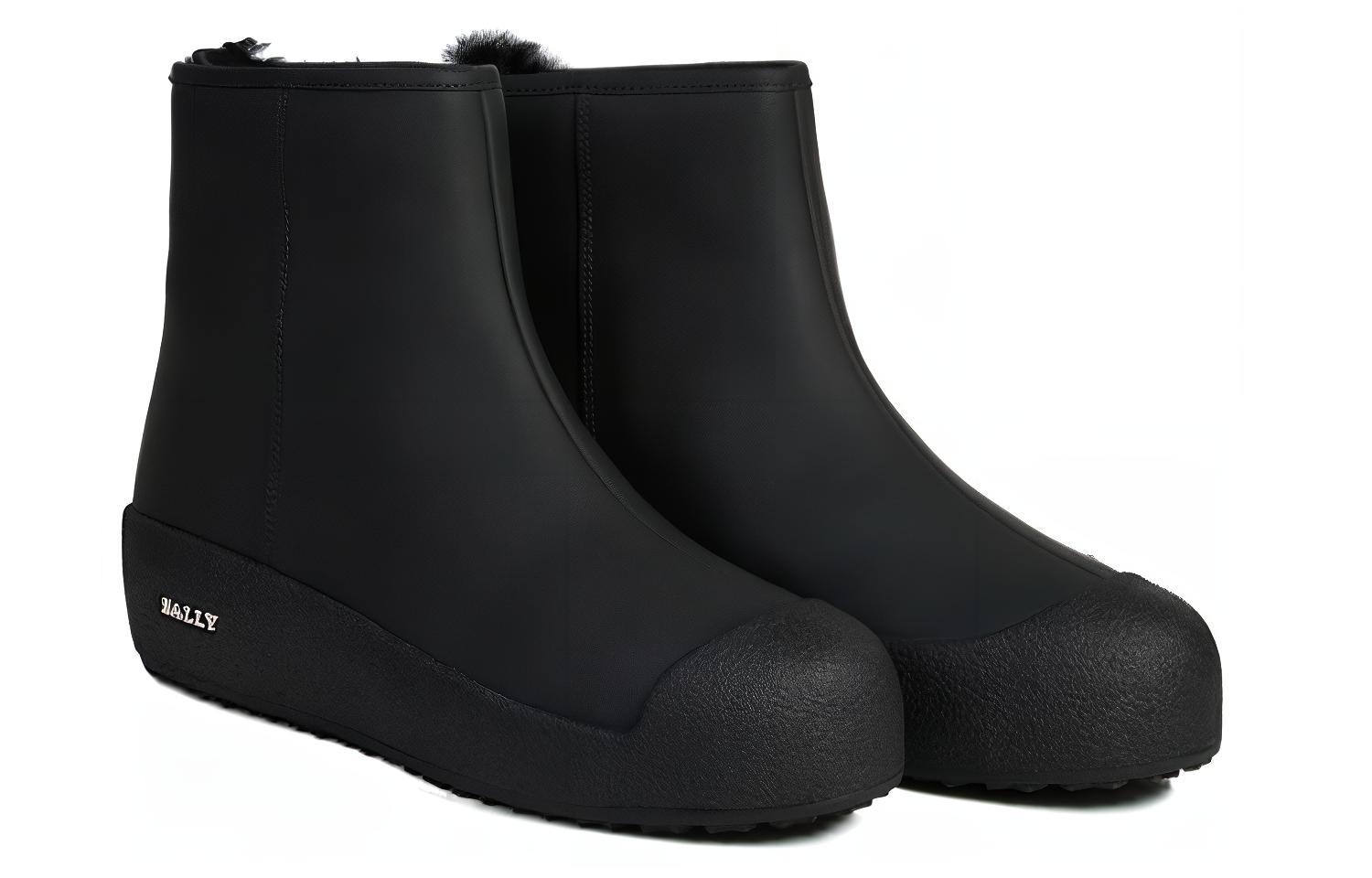 Order BALLY 皮革拉链靴“黑色时尚” 6301014