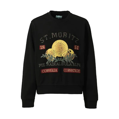 BALLY Letter Print Long Sleeve Sweatshirt Unisex - Black M5BA927F