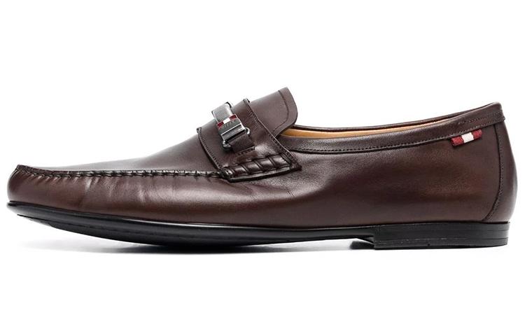 BALLY Loafer with Buckle Detail 'Red Brown'