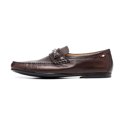 BALLY Loafer with Buckle Detail 'Red Brown'