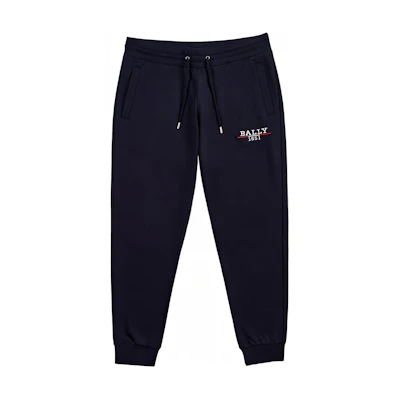 BALLY Logo Embroidered Knit Jogger Pants Men’s - Blue 6238532