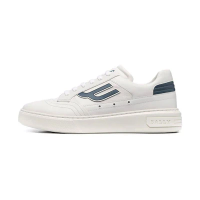 BALLY Logo Lace-Up Sneaker 'White Blue'