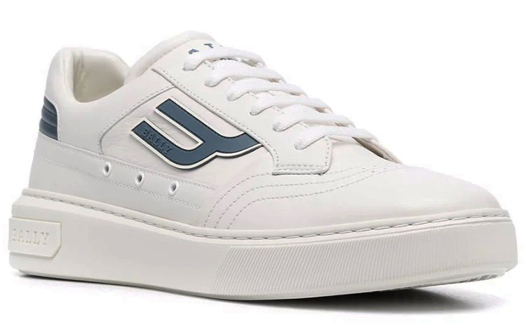 Lookbook BALLY Sepatu Kets Tali Logo 'Putih Biru' 6300103