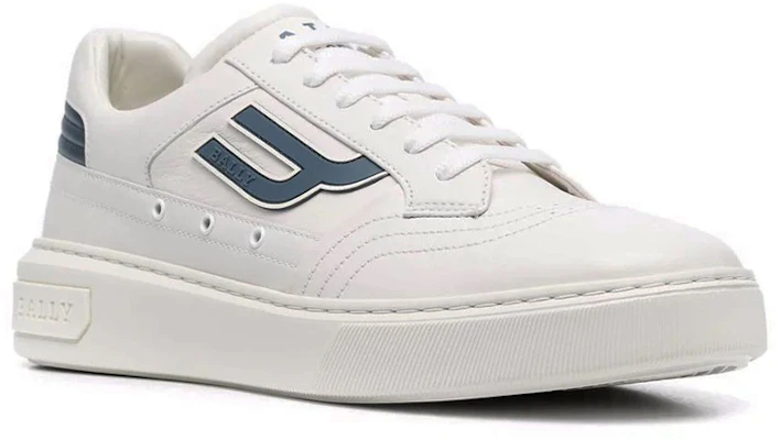 BALLY Sepatu Kets Tali Logo 'Putih Biru' 6300103 Lookbook BALLY Sepatu Kets Tali Logo 'Putih Biru' 6300103