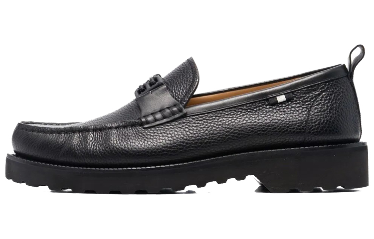 BALLY Logo Leather Loafer 'Black'