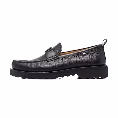 BALLY Logo Leather Loafer 'Black'