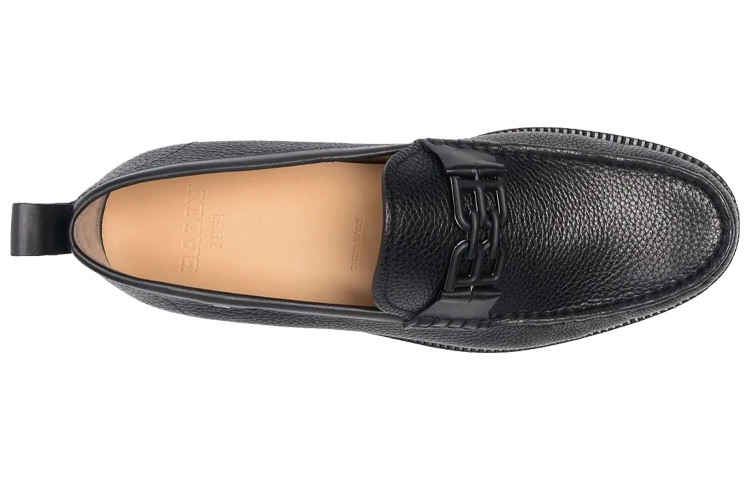 BALLY Logo Leather Loafer 'Black' 圖 5