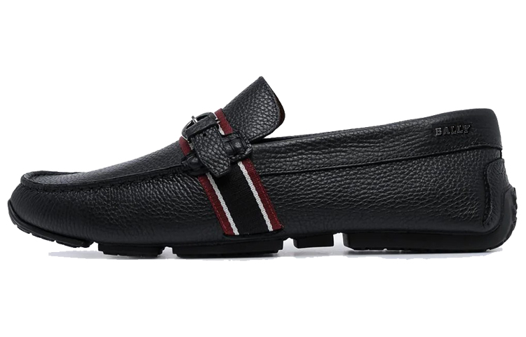 Buy BALLY Logo套穿式休閒樂福鞋 黑色