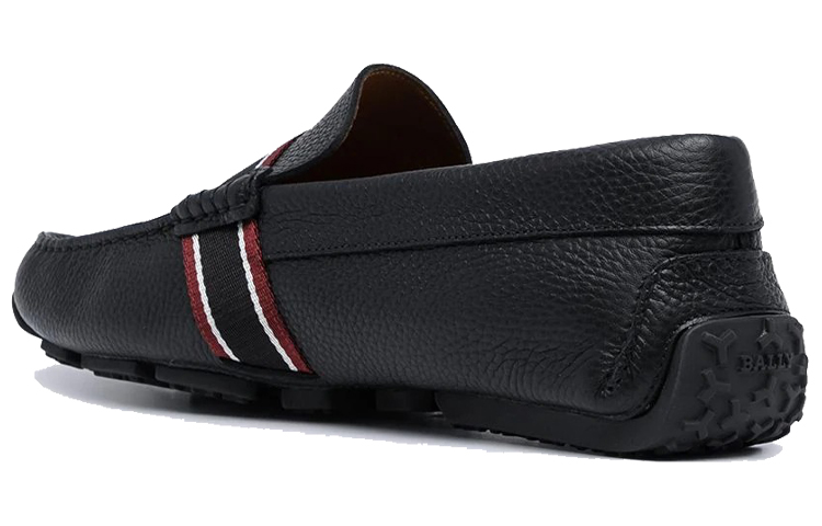 BALLY Logo Slip-On Loafers 'Black' 圖 3