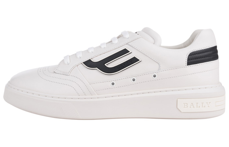 Buy BALLY 标志带休闲鞋 '白黑' 6300102