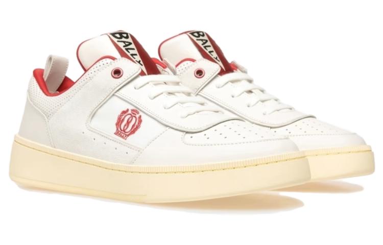 BALLY Low-Top Lace-Up 'Red White' 圖 3