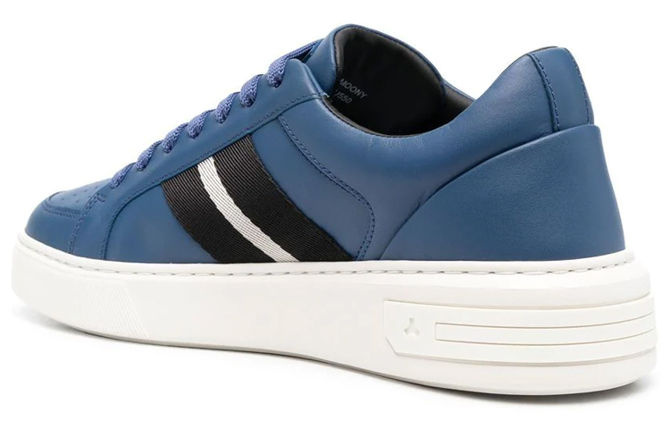 Lookbook BALLY巴利 牛皮 低幫系帶 時尚板鞋 男款 藍色