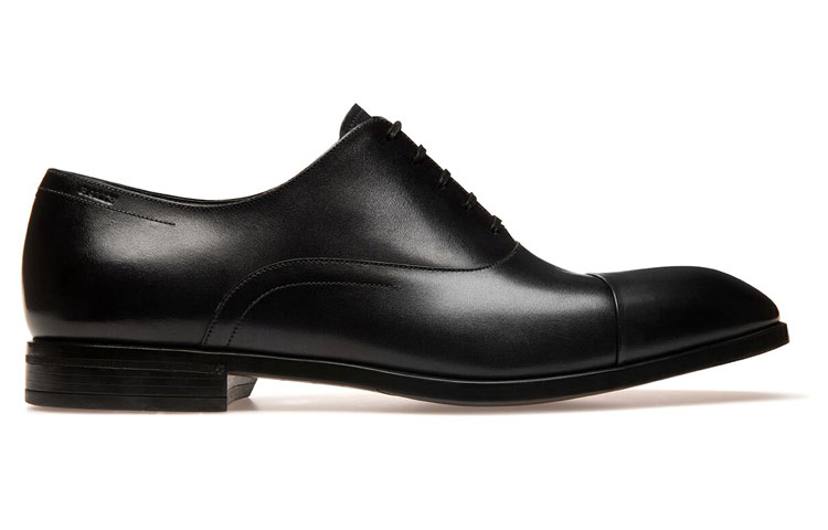 Order BALLY巴利 圓頭繫帶低筒 平底鞋 男款 黑色