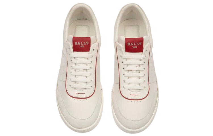 BALLY Low-Top Leather Sneaker 'White' 圖 3