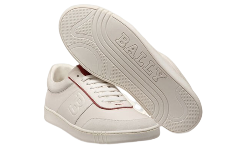 BALLY Low-Top Leather Sneaker 'White' 圖 5