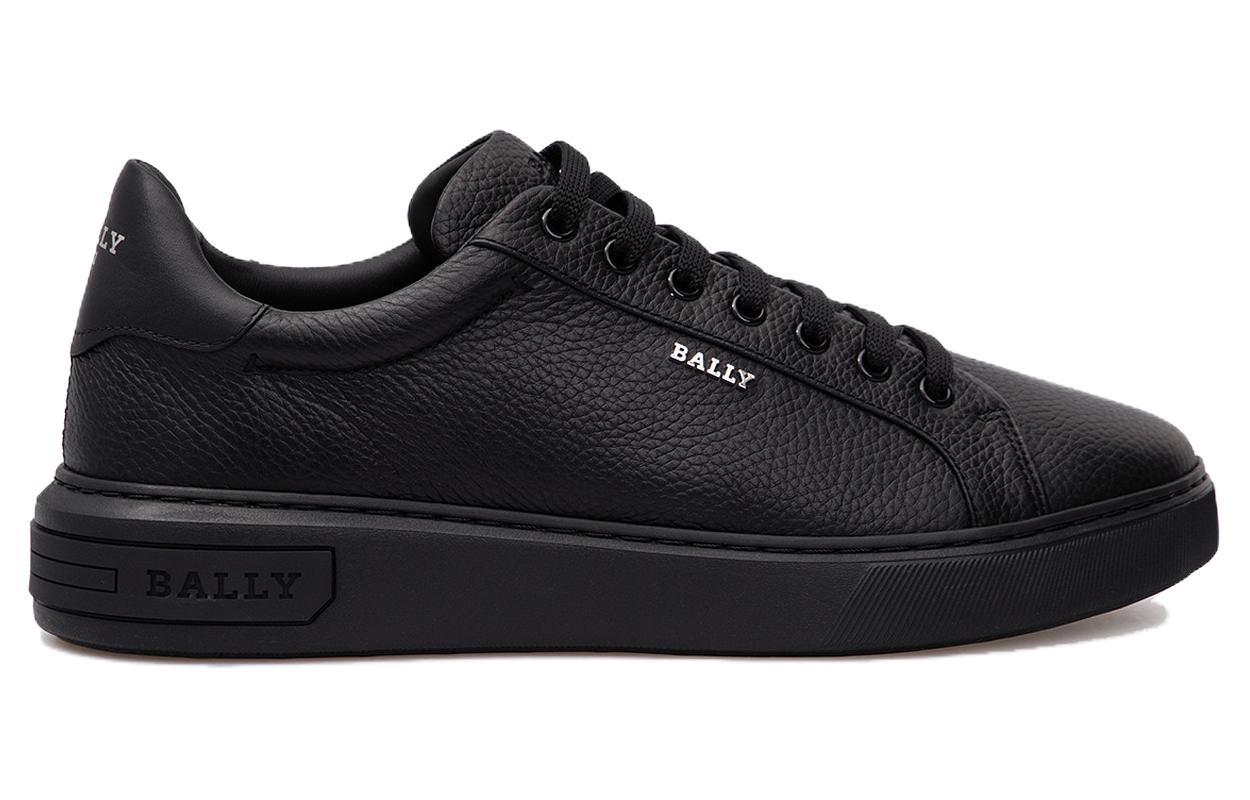 Order BALLY 低帮皮革运动鞋 '黑色' MSK074VT002