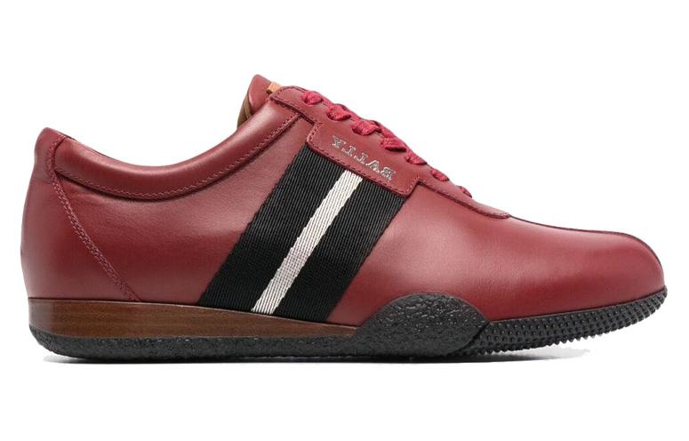 BALLY Low-Top Sneakers 'Red Lace-Up Leather' 圖 2