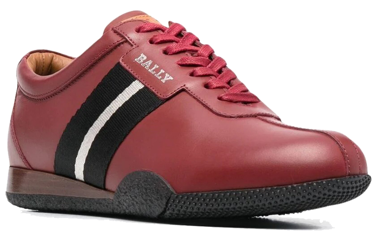 BALLY Low-Top Sneakers 'Red Lace-Up Leather' 圖 3