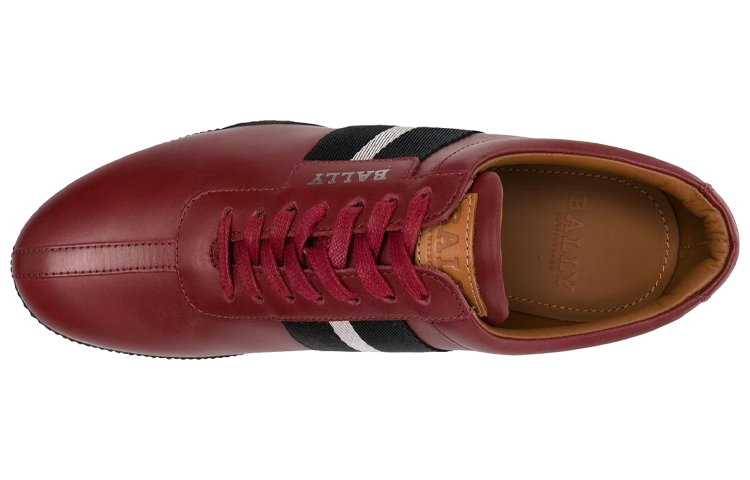 BALLY Low-Top Sneakers 'Red Lace-Up Leather' 圖 5