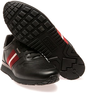 BALLY Sepatu Kulit Low-Top 'Hitam Merah' 6231537 Lookbook BALLY Sepatu Kulit Low-Top 'Hitam Merah' 6231537