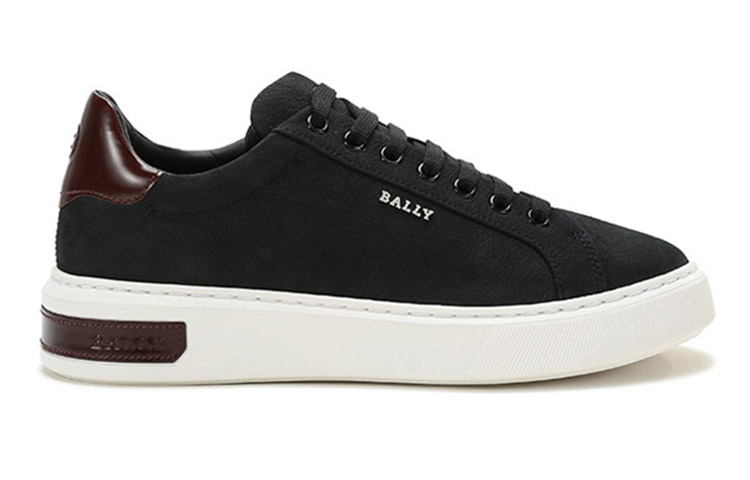 BALLY Low-Top Leather Sneakers 'Breathable Black' 圖 2