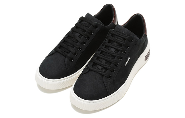 BALLY Low-Top Leather Sneakers 'Breathable Black' 圖 3