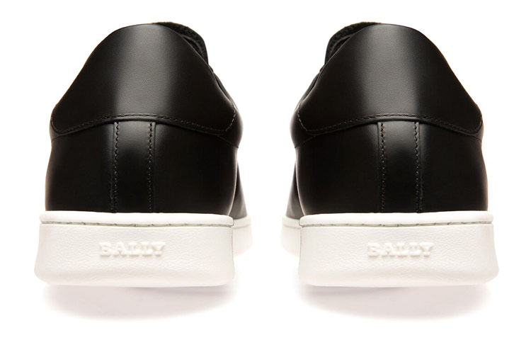 Purchase 발리 블랙 레더 로우탑 스니커즈 6234603