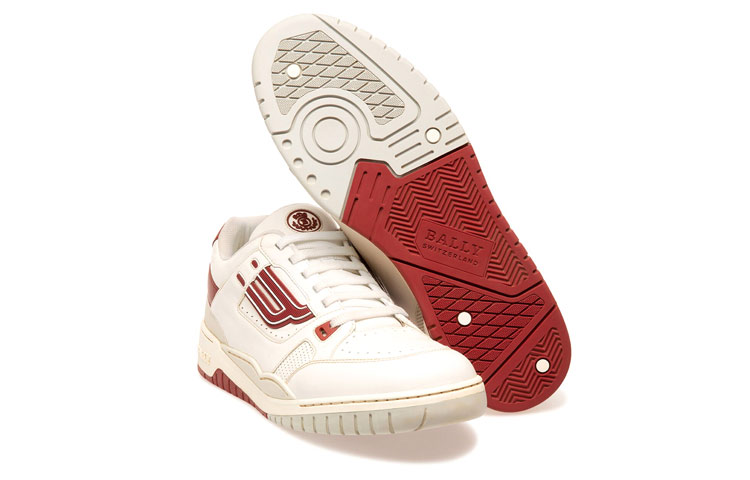 BALLY Low-Top Sneaker 'White Red' 圖 3