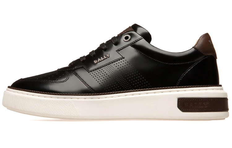 BALLY Matteus 'Black Leather Low-Top'