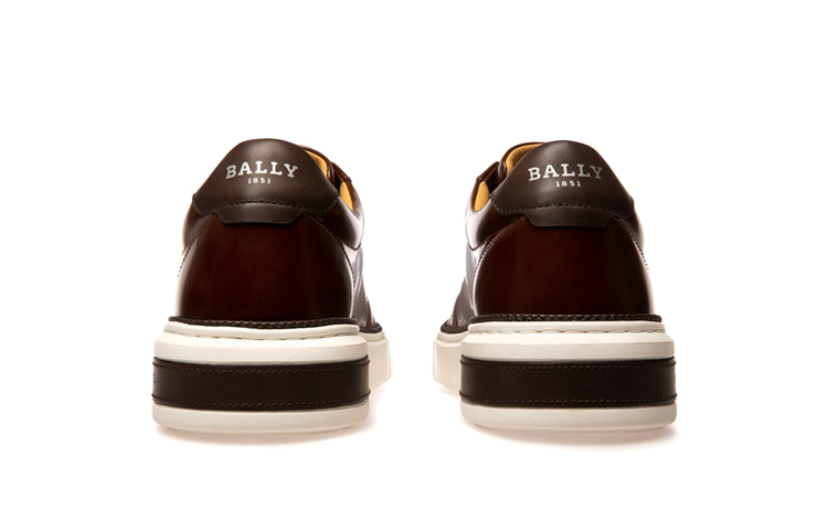 Shop BALLY Matteus 'Brown Waterproof Warm Leather Low-Top' 6239609