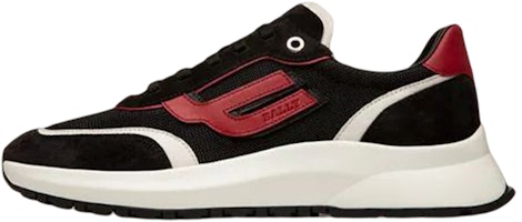 BALLY Mesh and Leather Sneakers 'Black Red' 6301546 BALLY Mesh and Leather Sneakers 'Black Red' 6301546